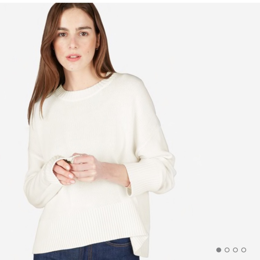 Everlane Soft Cotton Square Crew bone